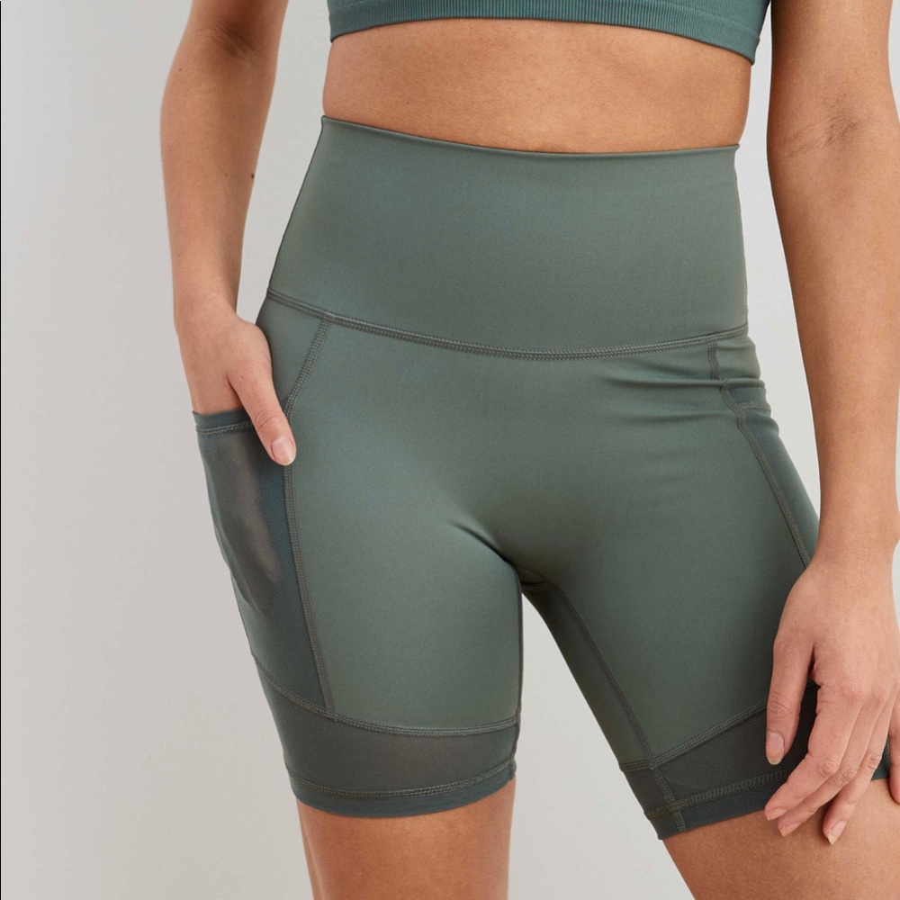 Aerie Move Mesh High Waisted Bike Short